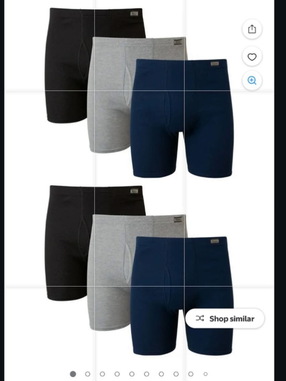 Hanes Men's Super Value Pack Assorted Boxer Briefs, 6 Pack Soft & Breathable Med